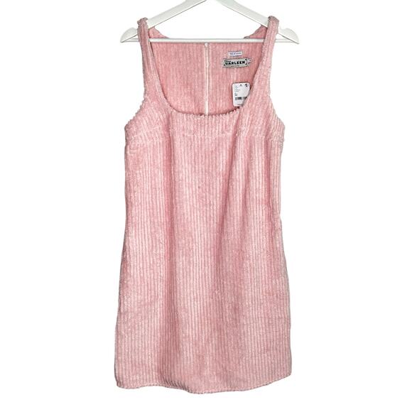 CARLEEN One of a Kind Sleeveless Sleeveless Sweater Mini Dress Pink Womens M NWT - Picture 1 of 10